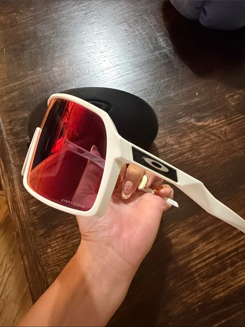 Oakley White Sport Sunglasses with Black Case